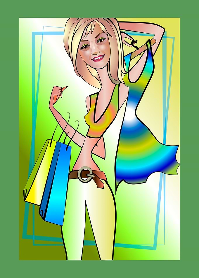 girl with shopping