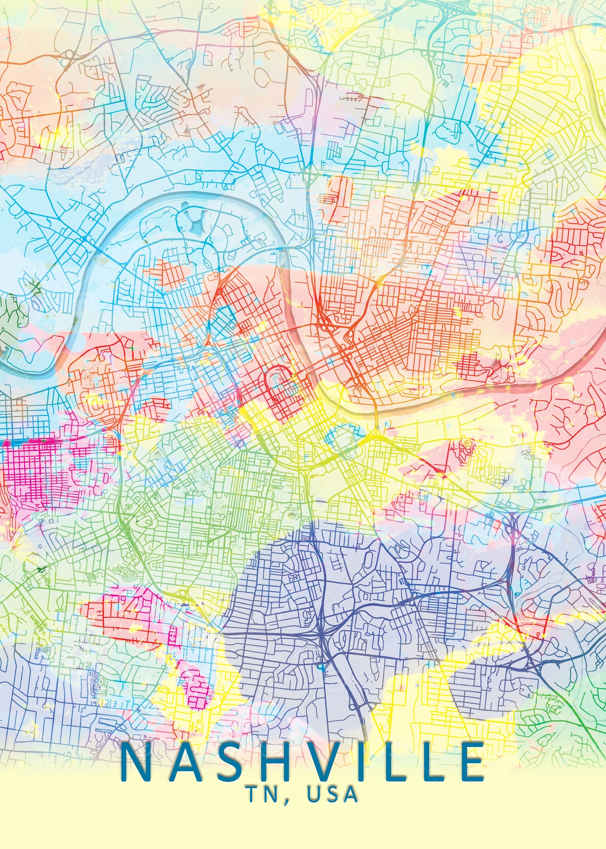 Nashville Splash City Map