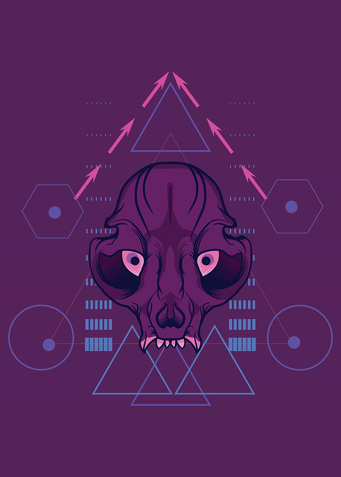 Skull Mask Sacred Geometry