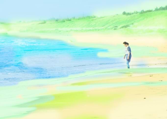 girl at seashore