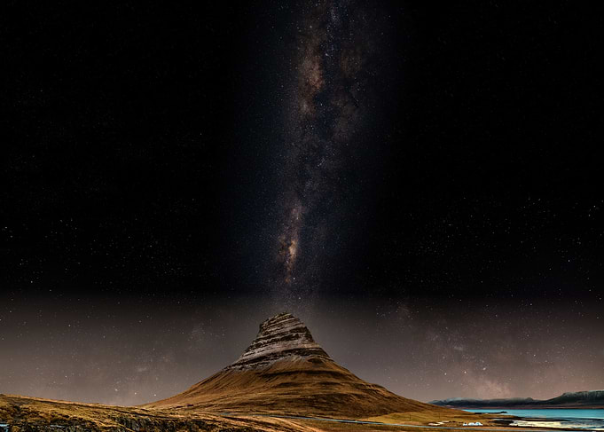Night over the mountain