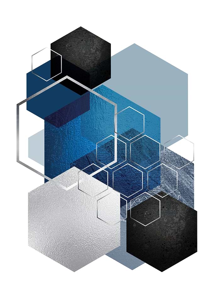 Blue Geometrica