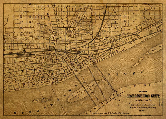 Harrisburg PA Map 1899