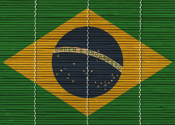 Bamboo Brazilian Flag