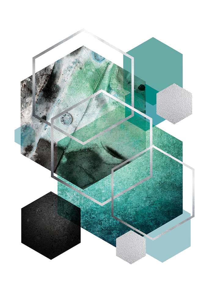 Teal Geometrica