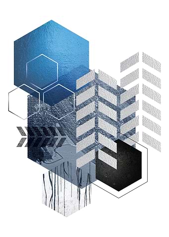Blue Geometrica