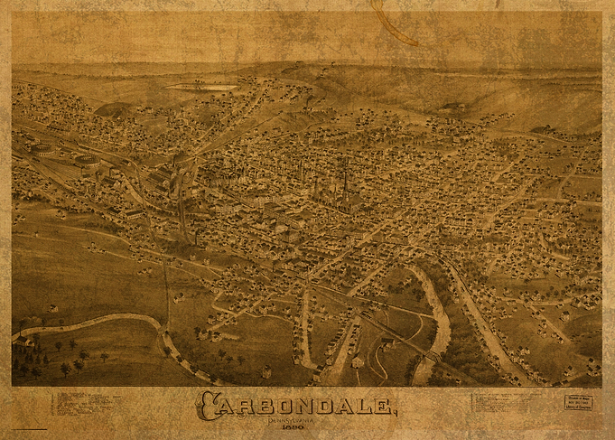 Carbondale Penn Map 1890