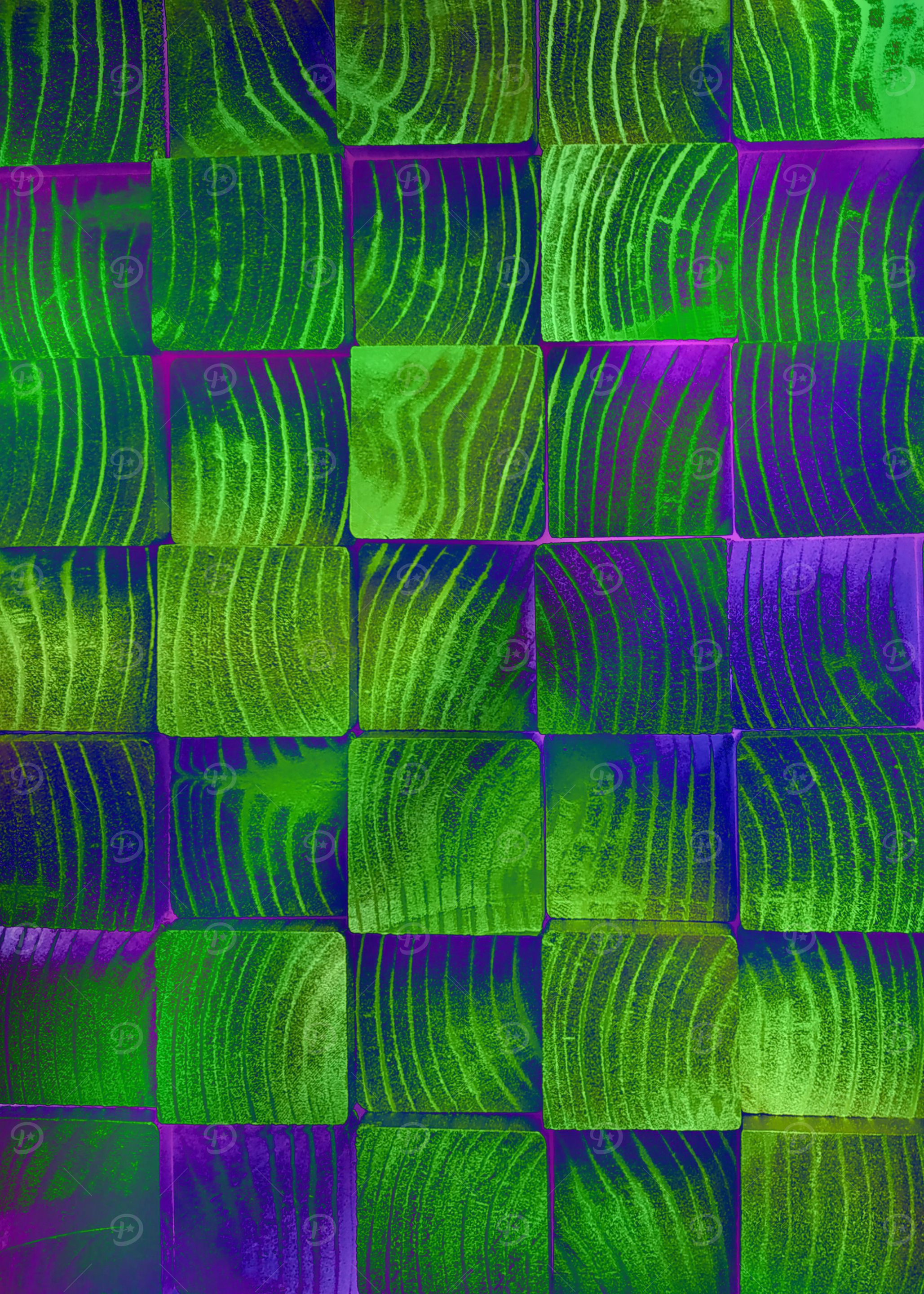 Wood green blue pattern