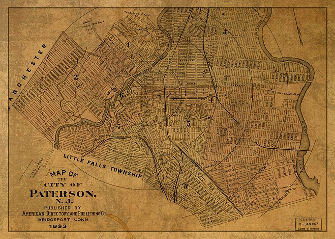Paterson New Jersey Map