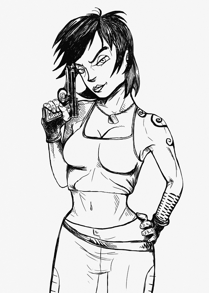 Gal with Gun