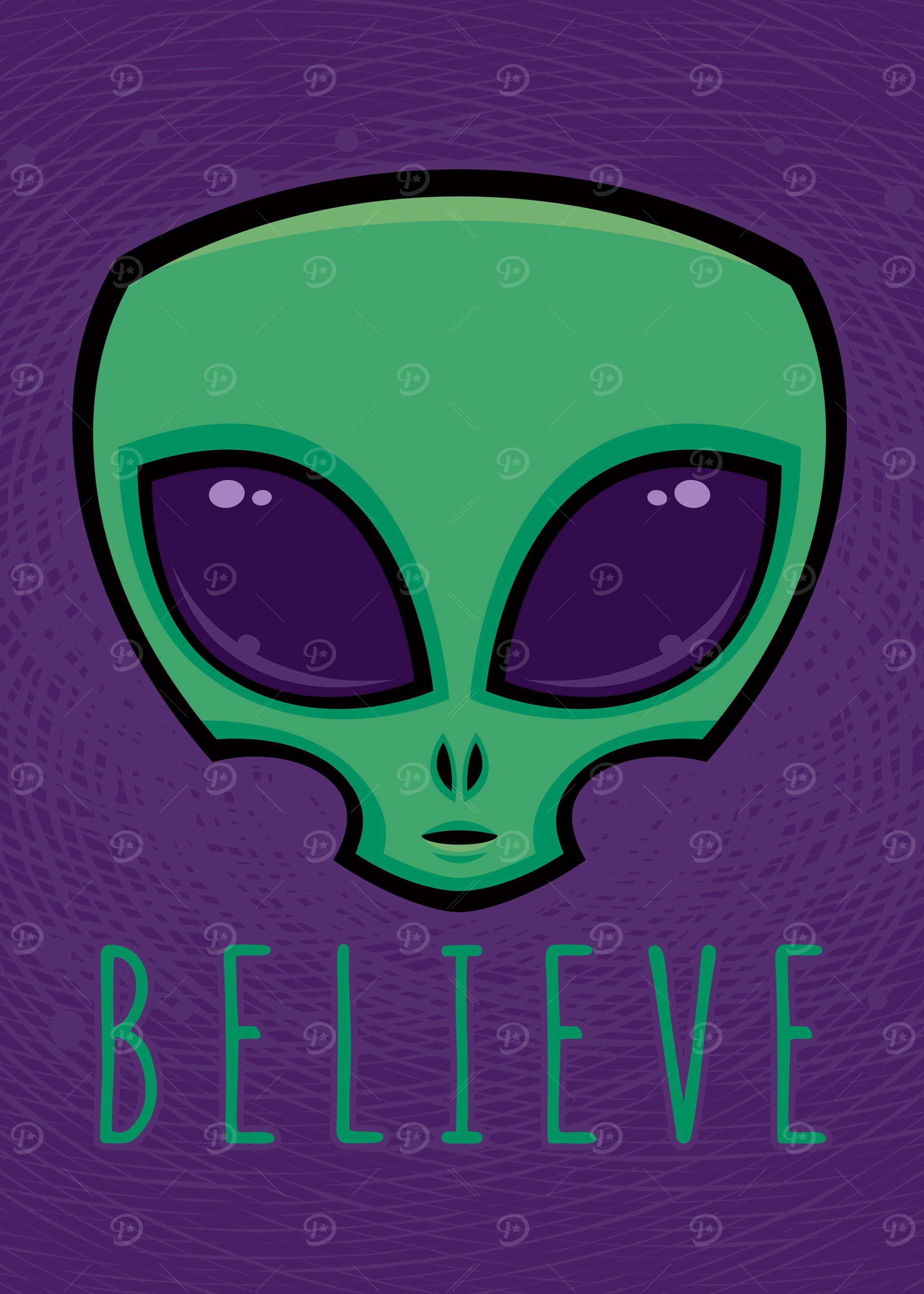 Believe Alien Head