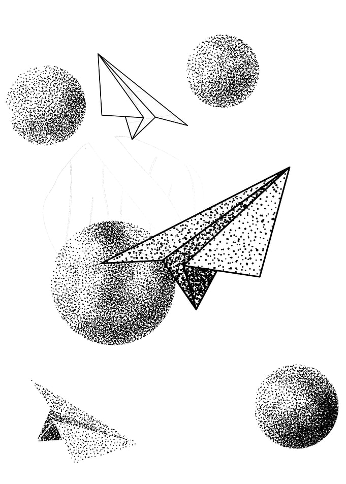 minimal paper airplane