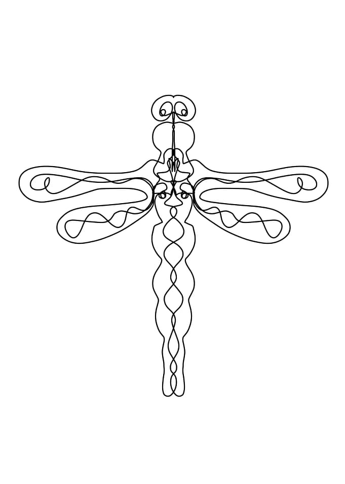 dragonfly in lineart
