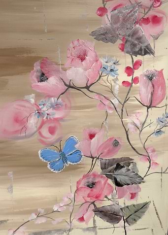 Roses and Butterfly