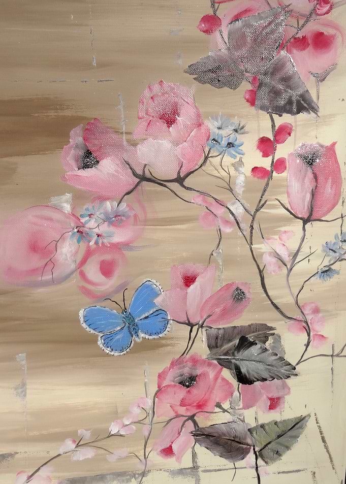Roses and Butterfly