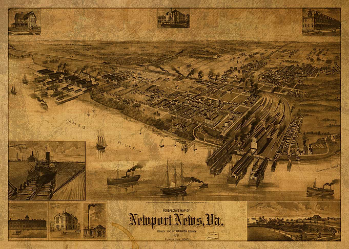 Newport News VA Map 1891