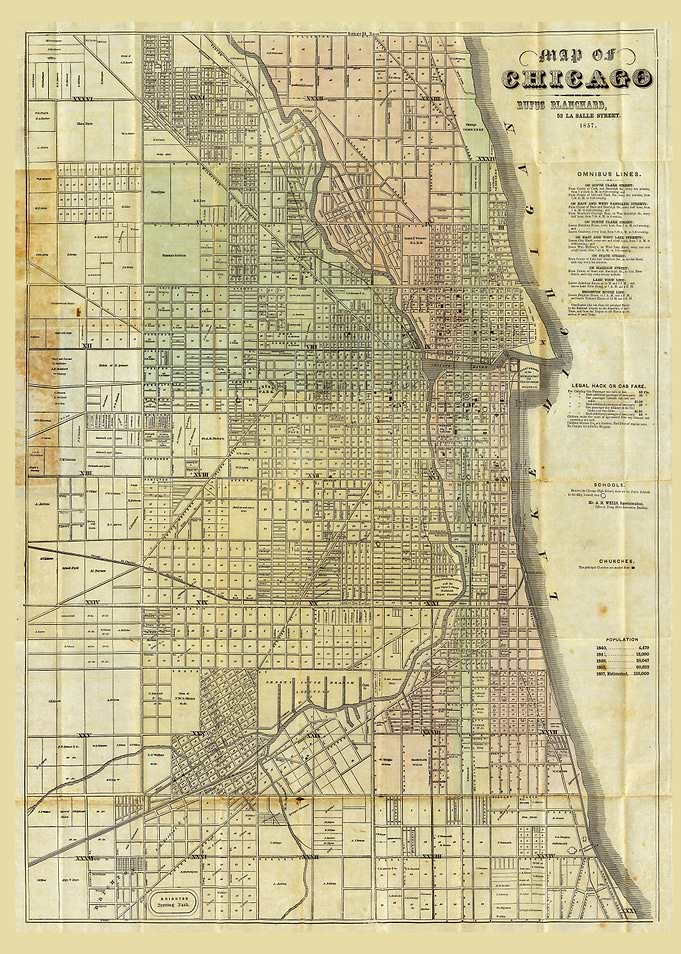 1857 Map of Chicago