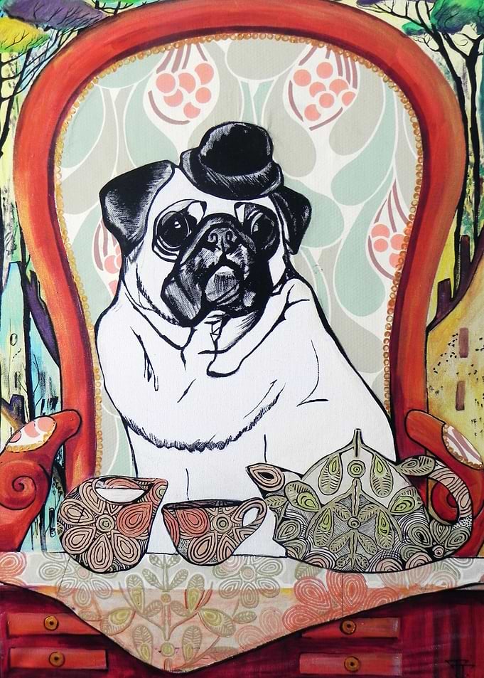 Pug tea time