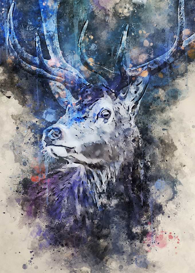 Blue Light Deer