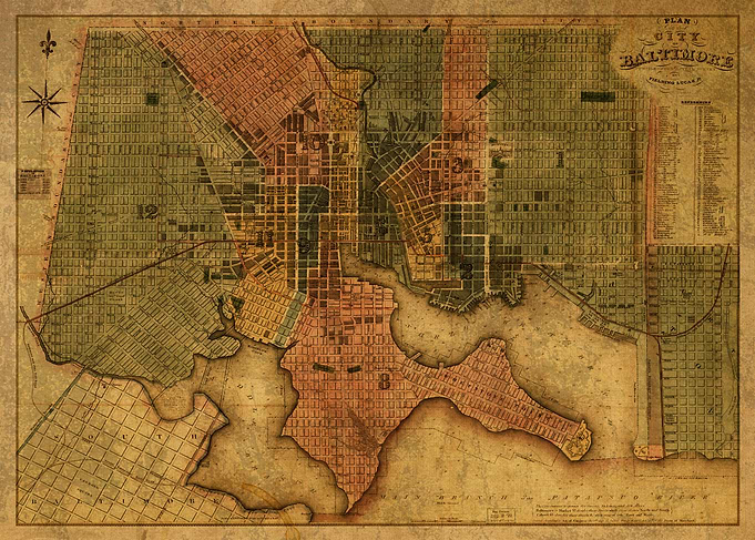 Baltimore Map 1836