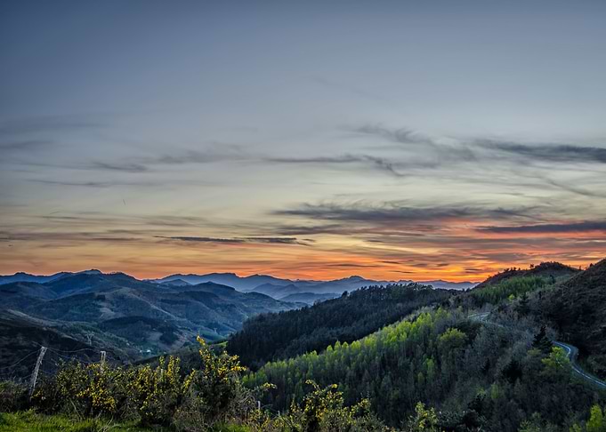 Colourful mountains