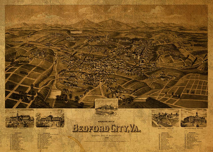 Bedford Virginia Map 1891