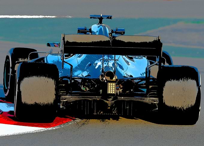 Race car from behind