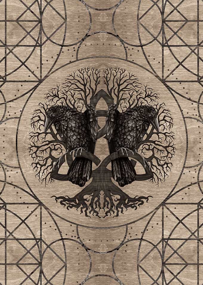 Tree of life with ravens