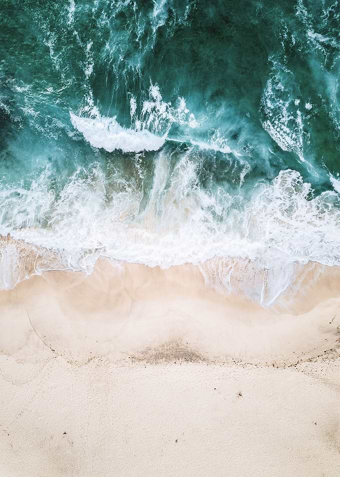 Beach coast from above
