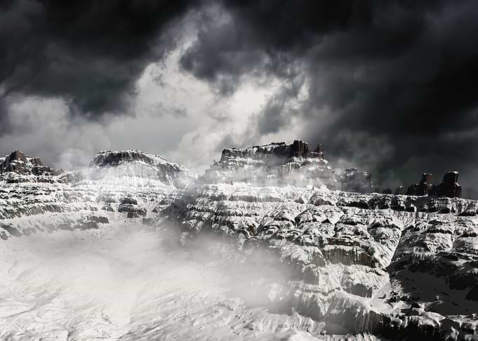 The canyon in winter