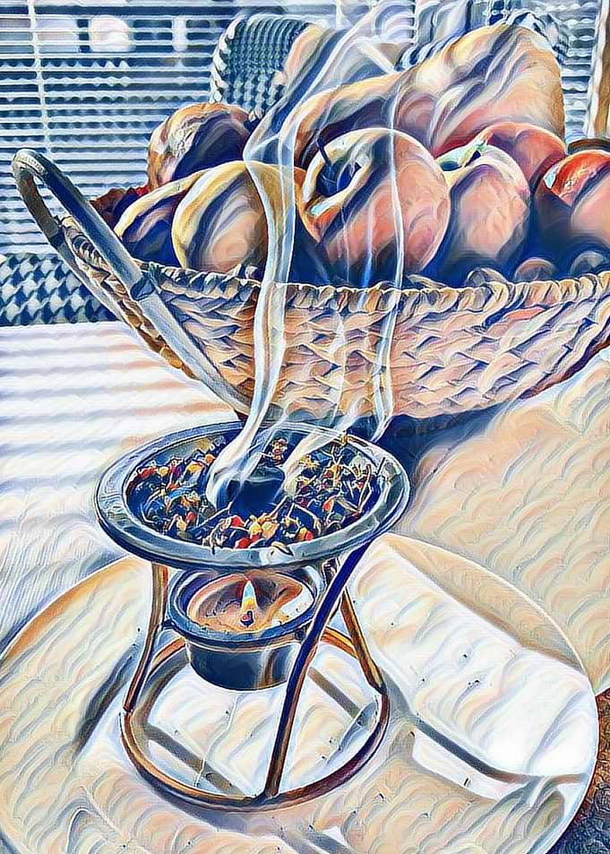 incense with apples