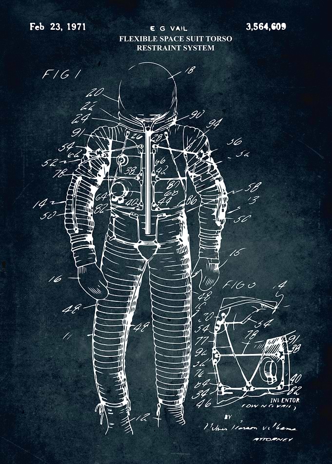 No406 Flexible space suit
