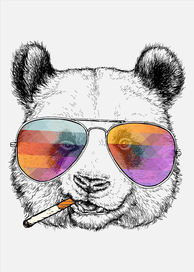 Smoking Panda