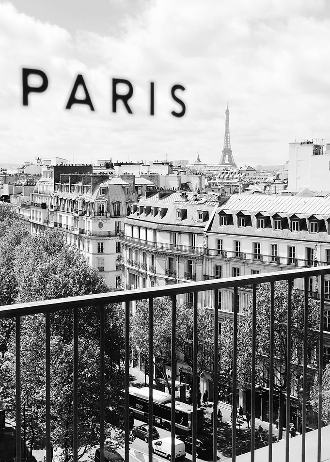 View from balcony in Paris