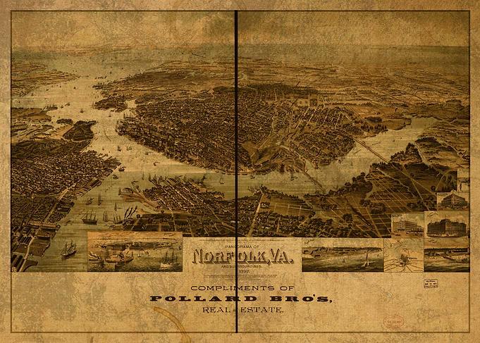 Norfolk Virginia Map 1892