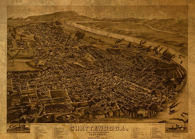 Chattanooga Tennessee Map