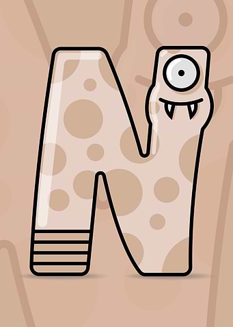 N Monster letter