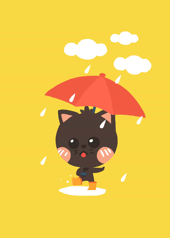 Cat in the rain