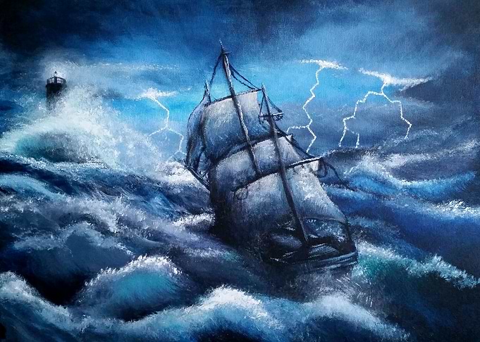 Ship in Storm