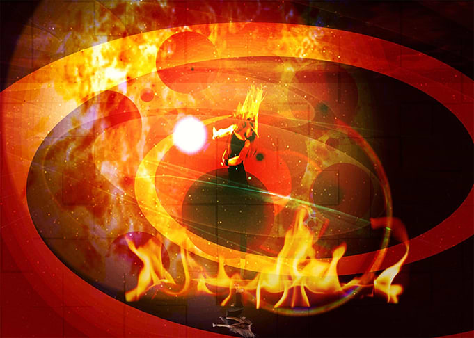 Fire dancer