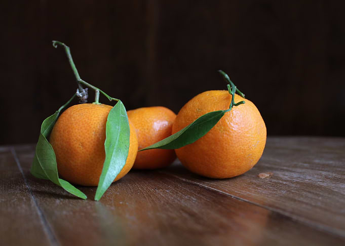Oranges on table