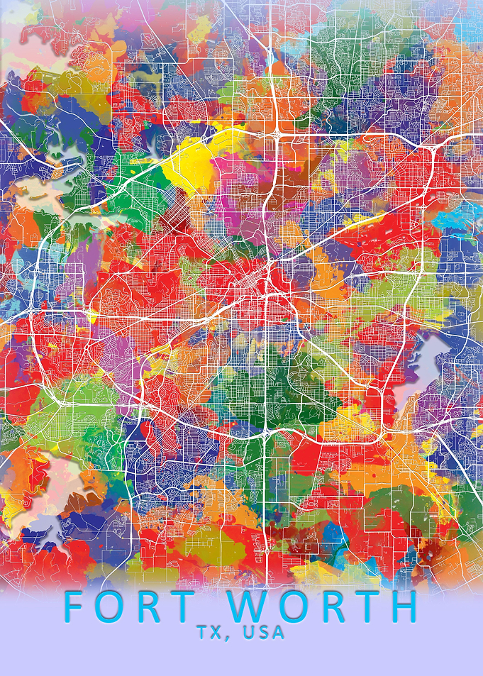 Fort Worth Splash City Map