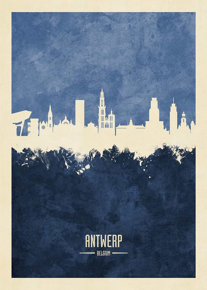 Antwerp Belgium Skyline