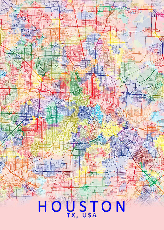 Houston Splash City Map