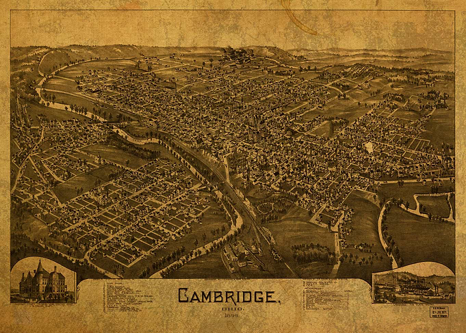 Cambridge Ohio Map 1899