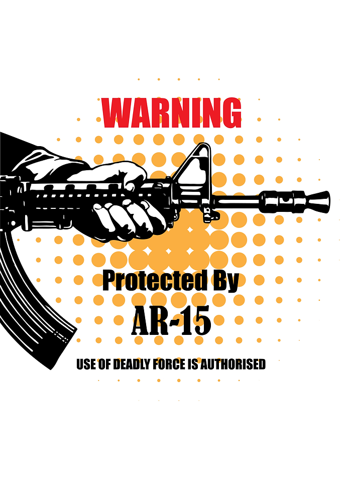 Warning protected by AR15