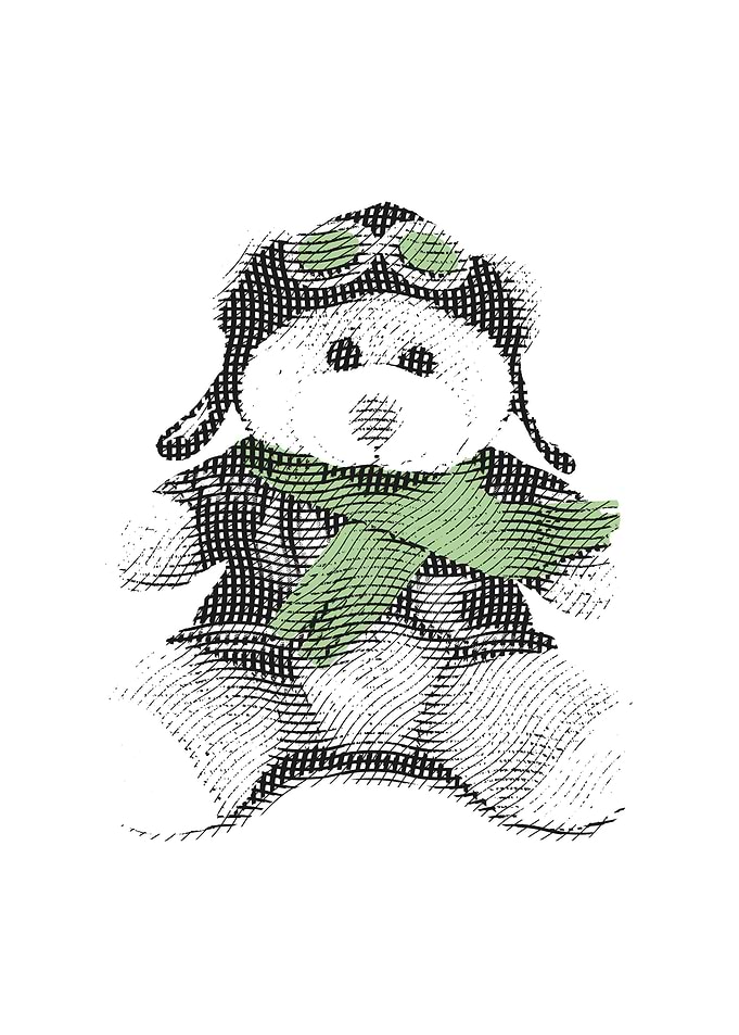 Minimalist teddy bear