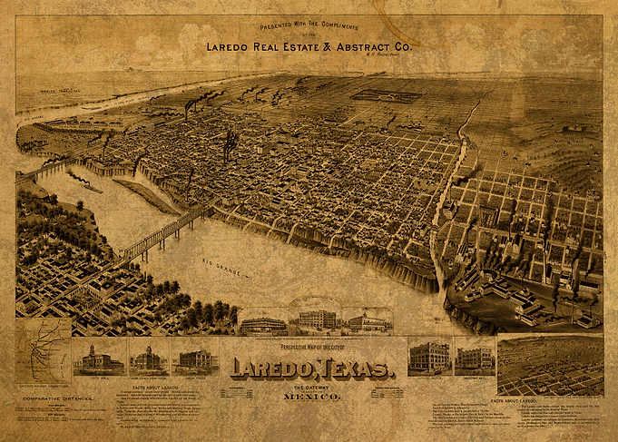 Laredo Texas City Map 1892