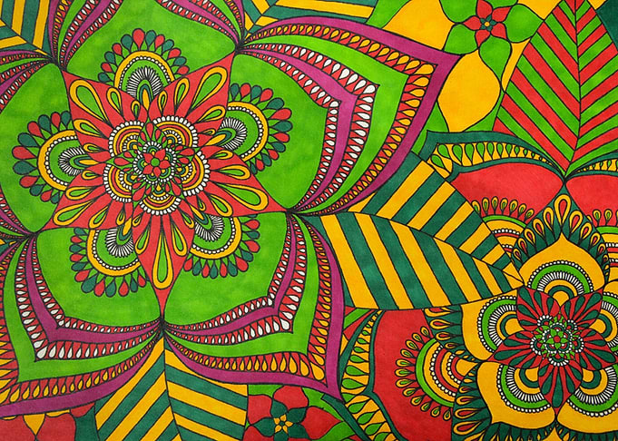 Mandala Flowers Vibrant