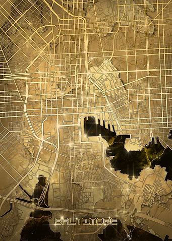 baltimore map gold